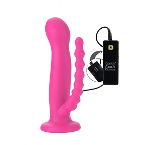 10 Function Silicone Love Rider Double Rider Strap On Dong Pink