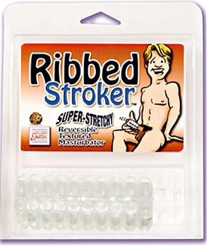 Ribbed Stroker Reversible Textured Masturbator Sleeve - Clear (se-0989-10-2)