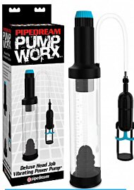 Pump Worx Deluxe Head Job Vibrating Power Penis Pump Ez-Grip Suction Enlarger (218880.4)